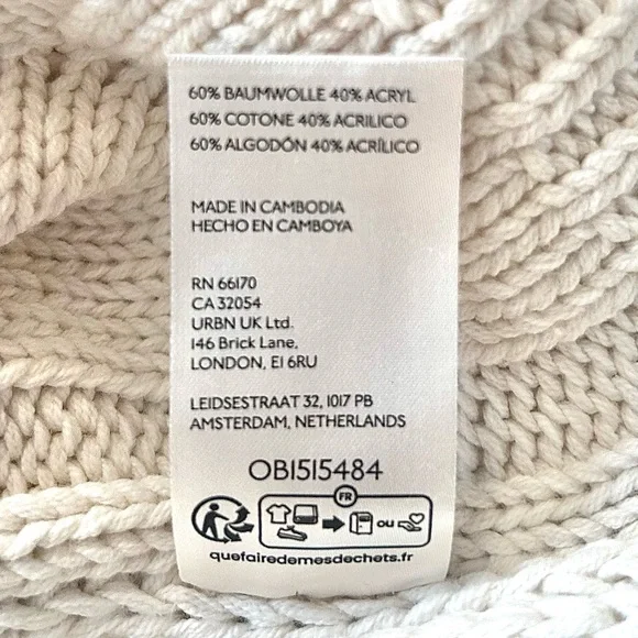 🍒NWT Free People Bell Song Pullover in Bones White. Size: Medium - Picture 8 of 10